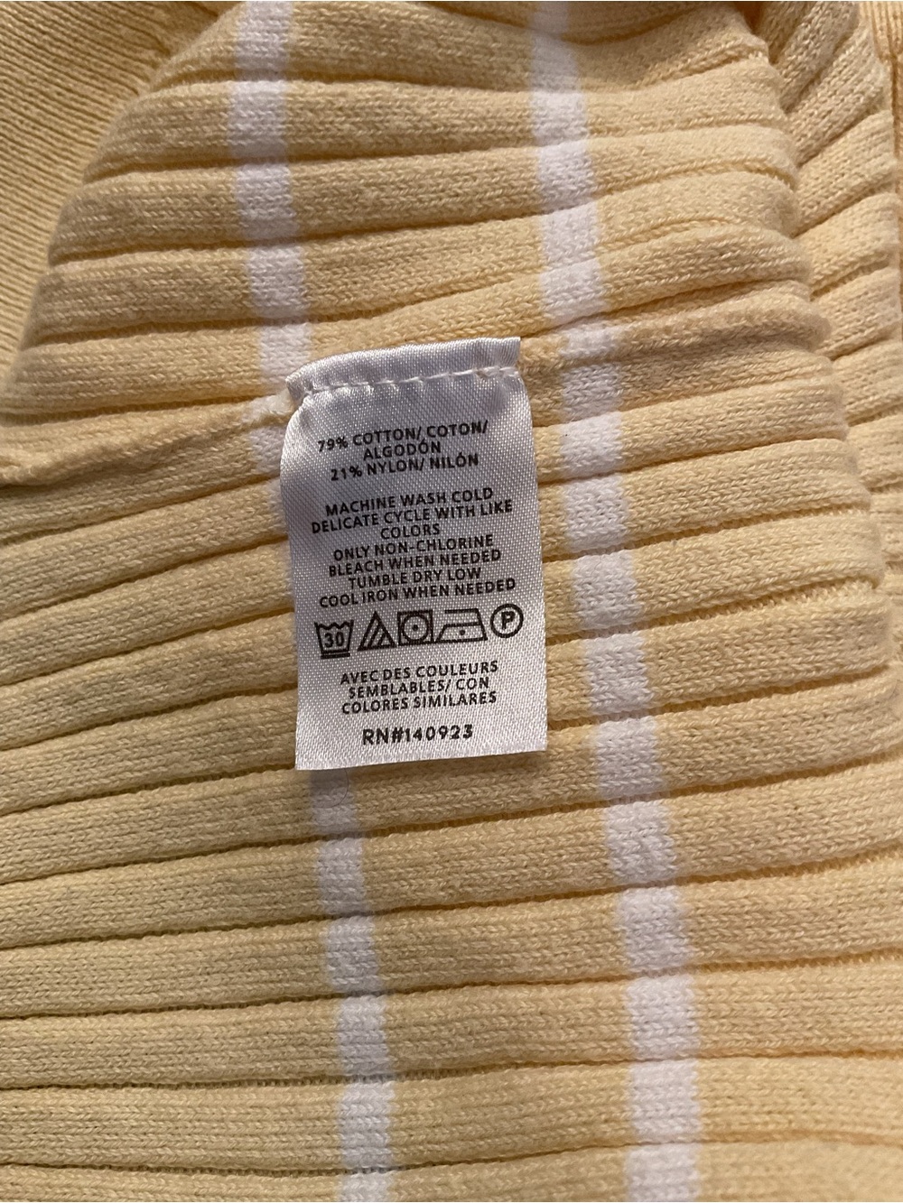 LOFT Yellow Striped Ribbed Cardigan - Picture 8 of 8